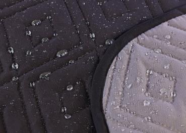 Preview: Wende-Schonbezug für 1-Sitzer-Sofa, wasserabweisend, Grau/Schwarz