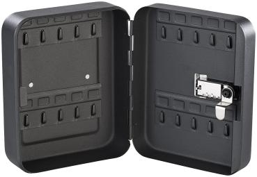 Preview: Stahl-Schlüsselschrank für 20 Schlüssel mit 3-stelligem Zahlenschloss