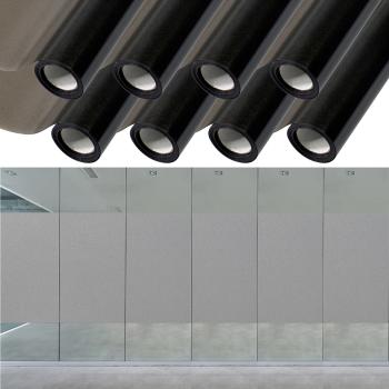 Preview: set of 8 privacy film, self-adhesive, 60 x 200 cm, gray matte