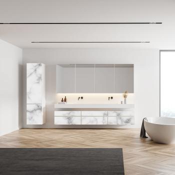 Preview: lot de 2 films de décoration et d‘ameublement “Marbre“ pour projets DIY, 60 x 300 cm