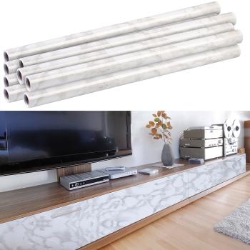 Preview: set of 8 decorative and furniture film “Marble“ for DIY projects, 60 x 300 cm