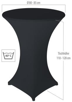 Preview: Stretch-Stehtischhusse, OEKO-TEX® Standard 100, Ø 80 cm, anthrazit