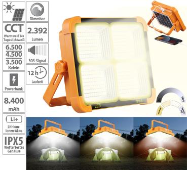 Preview: High power solar battery, solar, 2392 lm, dimmable, CCT, power bank