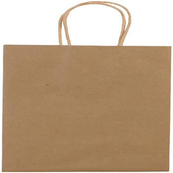 Preview: set di 20 sacchetti regalo in carta kraft con manico, 27 x 12 x 21