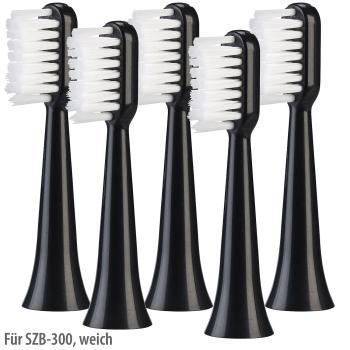 Preview: 5er-Set Aufsteckbürsten SZB-300 - Weiche DuPont-Borsten für sanfte & gründliche Reinigung - optimale Mundhygiene, passt sich Zahnform an