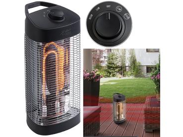 Colonna riscaldante IR per esterni, oscillazione, 600 / 1.200 watt, classe di protezione IPX4