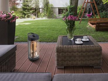 Preview: Colonna riscaldante IR per esterni, oscillazione, 600 / 1.200 watt, classe di protezione IPX4