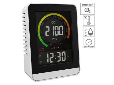 Preview: Digital CO2 Meter with Temperature, Humidity, Clock & Alarm Clock