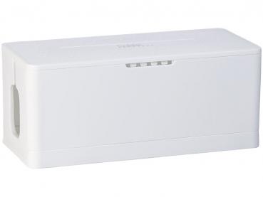 Preview: Kabel- & Steckdosen-Organizer, Kabelschlitze, Deckel, Belüftung, weiss Preview: Kabel- & Steckdosen-Organizer, Kabelschlitze, Deckel, Belüftung, weiss