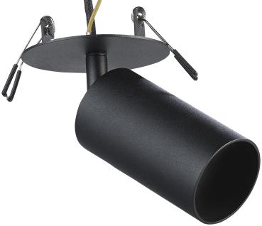 Preview: Spot mural & plafonnier orientable en aluminium, douille GU10 1-flamme, noir