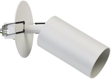 Preview: Spot mural & plafonnier orientable en aluminium, douille GU10, 1 flamme, blanc