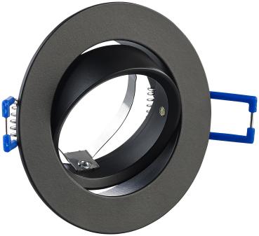 Preview: 6er-Set Einbaustrahler-Rahmen, einstellbarer Abstrahlwinkel, schwarz