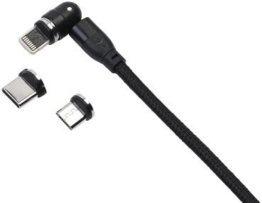 Preview: Cavo USB-A, spina magnetica per USB-C, Micro-USB, Lightning, 3 A Preview: Cavo USB-A, spina magnetica per USB-C, Micro-USB, Lightning, 3 A