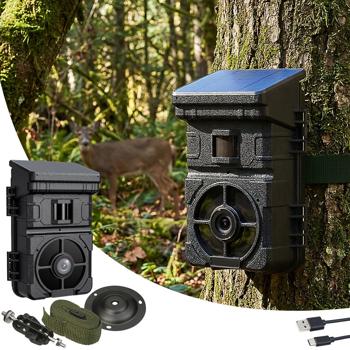 Full HD Solar Panel Game Camera, 24 MP, Night Vision, PIR Sensor, IP65