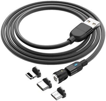 Preview: set di 4 cavi USB, spina magnetica per USB-C, Micro USB e Lightning Preview: set di 4 cavi USB, spina magnetica per USB-C, Micro USB e Lightning