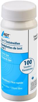 Preview: set of 100 2in1 water test strips for pH and free chlorine / bromine