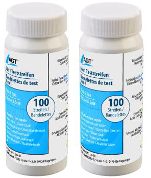 Preview: set of 200 6in1 water test strips, tests 6 parameters