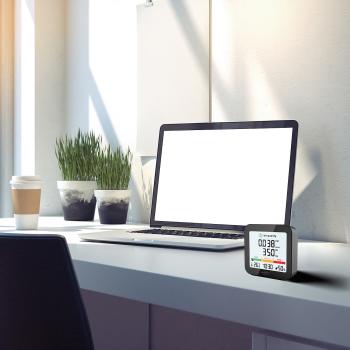 Preview: Battery meter for TVOC, with CO2 display, time, thermo/hygrometer