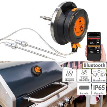 Preview: Smartes Digital-Grill-Thermometer, Umrüstset, 2 Sensoren, BT, App