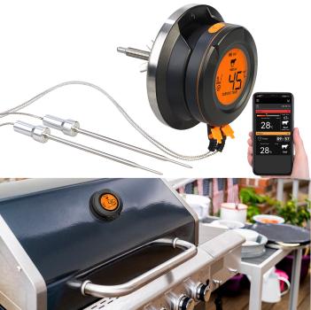 Preview: Smartes Digital-Grill-Thermometer, Umrüstset, 2 Sensoren, BT, App