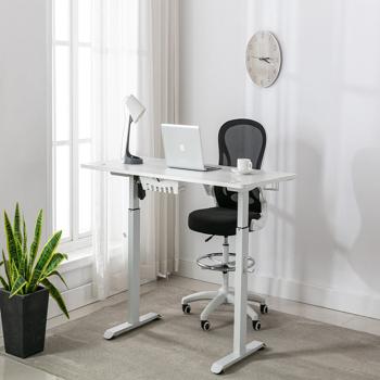 Preview: Scrivania regolabile elettricamente in altezza, 120 x 60 cm, bianco