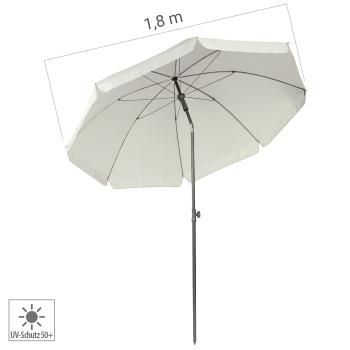 Preview: Parasol en deux parties avec protection solaire UV 50+, Ø 180 cm