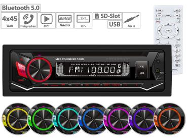 Preview: autoradio 1-DIN con telecomando, Bluetooth, lettore CD, USB, SD, RDS