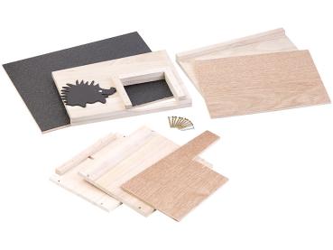 Preview: Igelhaus aus unbehandeltem Holz – Wetterfest & ganzjährig nutzbar – Bausatz zum einfachen Aufbau