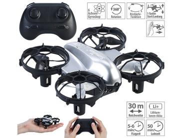 Preview: Mini-Quadrocopter GH-55.mini - Gesten-Steuerung mit Hindernis-Sensoren - 360°-Flip, 1-Tasten-Start/-Landung, 6-Achsen-Gyroskop, 30m Reichweite