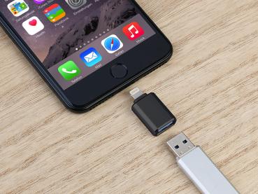 Preview: Lot de 2 adaptateurs OTG USB 3.0 compacts pour port Lightning