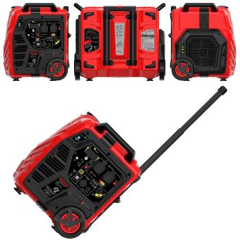 Preview: WLAN gasoline inverter generator, 4,200 W, 2x 230 V, 2x 12 V, 2x USB, 13 l