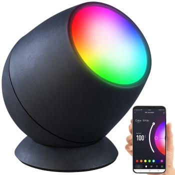 Preview: Smarte WLAN-Stimmungsleuchte, RGB-CCT-LEDs, 210lm, 2,2W, USB, schwarz Preview: Smarte WLAN-Stimmungsleuchte, RGB-CCT-LEDs, 210lm, 2,2W, USB, schwarz