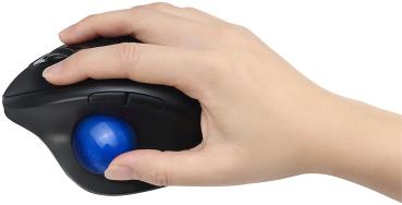 Preview: Kabellose Trackball-Maus mit Bluetooth, 7 Tasten, Scrollrad, 1.600 dpi