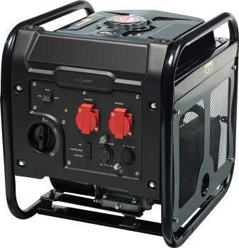Preview: Gasoline inverter generator, 3.800 W, 1x 230 V, 1x 12 Volt, 2x USB, 12 l