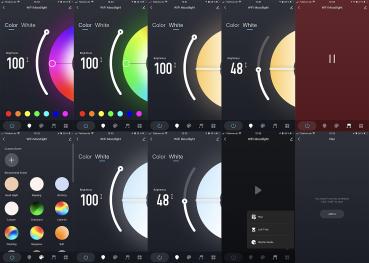 Preview: 4er-Set WLAN-Stimmungsleuchten, RGB-CCT-LEDs, 210lm, 2,2W, USB, schwarz Preview: 4er-Set WLAN-Stimmungsleuchten, RGB-CCT-LEDs, 210lm, 2,2W, USB, schwarz