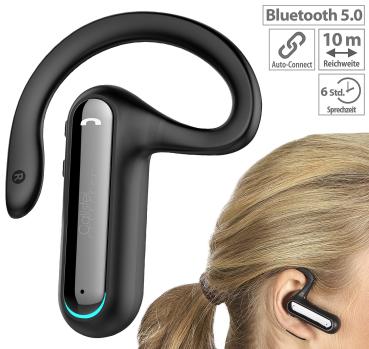Preview: Headset mit Bluetooth 5, 6 Stunden Sprechzeit, magnetisches Ladekabel