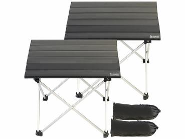 Preview: 2er-Set Faltbarer Campingtisch - Leichtgewicht 910g Aluminium, 25kg belastbar, 40x35x29cm - Ideal für Camping, Picknick, Outdoor & Festival