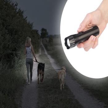 Preview: 2in1-Akku-LED-Taschenlampe mit COB-LED-Arbeitsleuchte, 230 lm, 3 W