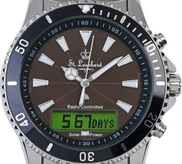 Herren Armbanduhr St Leonhard Funkuhr Einstellen Herren-Armbanduhr