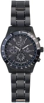 Preview: Men's radio controlled wrist watch, solar powered, 5 ATM, day display, black