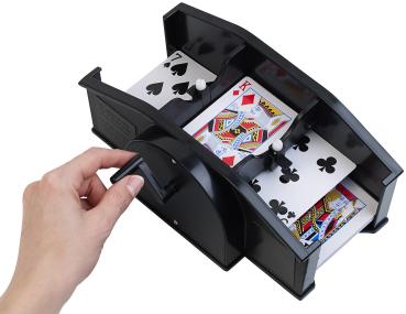 Preview: Manual card shuffler machine 2 decks á 54 cards, black