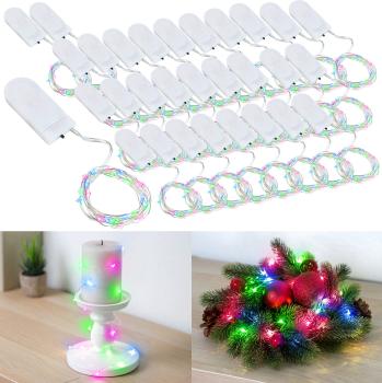 Preview: 30er-Set LED-Lichterdraht mit je 24 Mikro-LEDs, je 1,2 m, IPX4, RGB