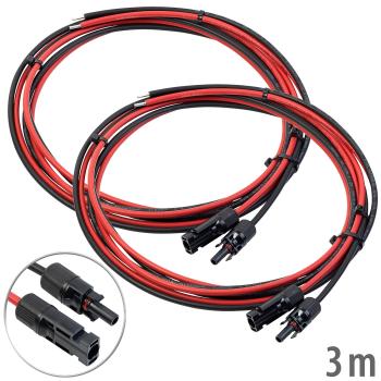 Preview: set di 2 cavi di collegamento per moduli solari, sezione dei fili 4 mm², 3 m