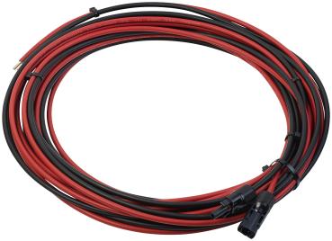 Preview: Câbles raccordement module solaire lot de 2 - Résistants intempéries/UV pour panneaux MC4 comp. - 10m, 4mm², 1000V, 40A, ferrules serties