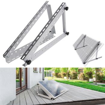 Preview: Lot 2 Supports Panneaux Solaires Réglables - Aluminium 41“/104 cm - Installation Verticale/Horizontale - Angle 5° - Charge 120 kg