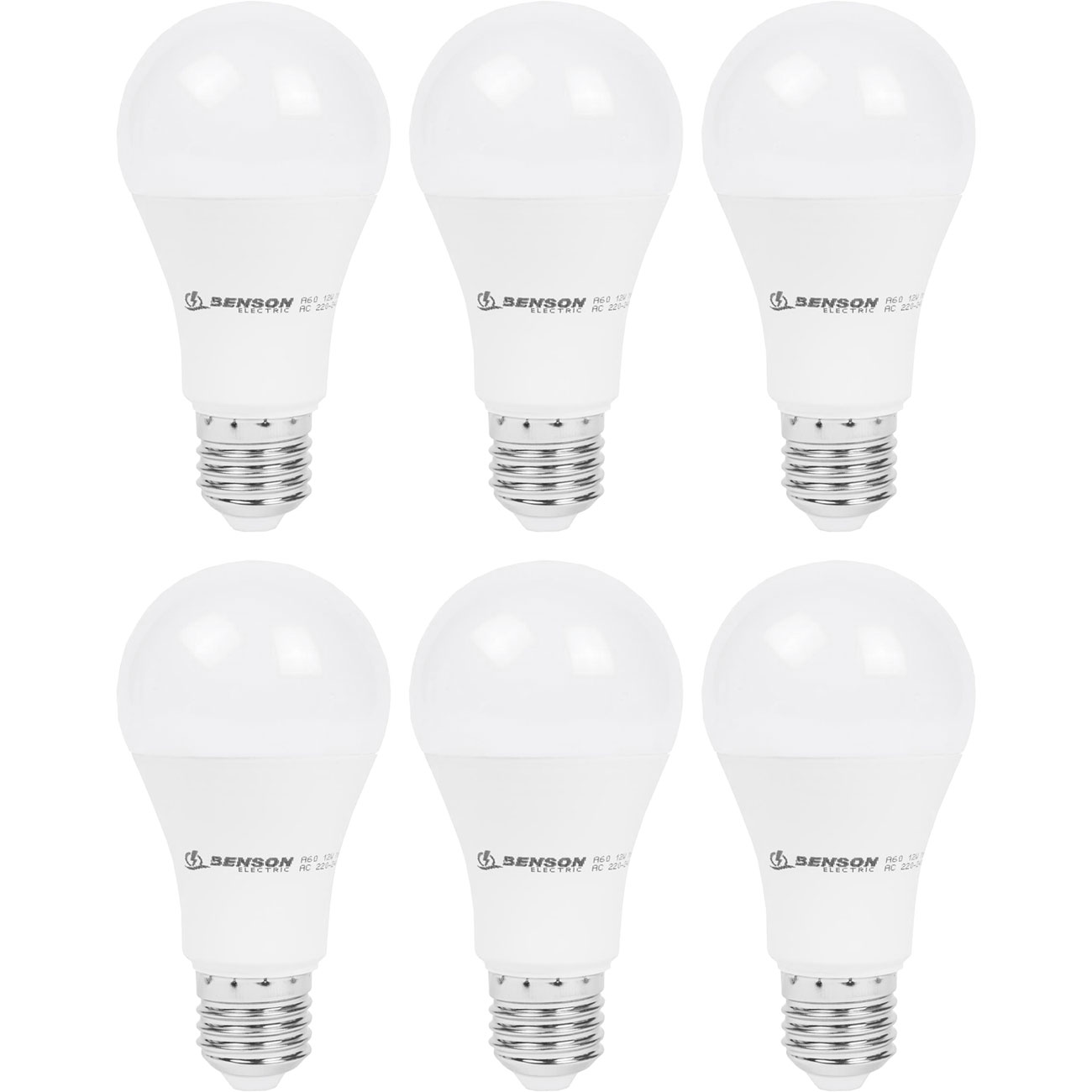 6er-Set LED-Glühbirne, A60, E27, 1020 lm, 12 W, 2500 K, warmweiss