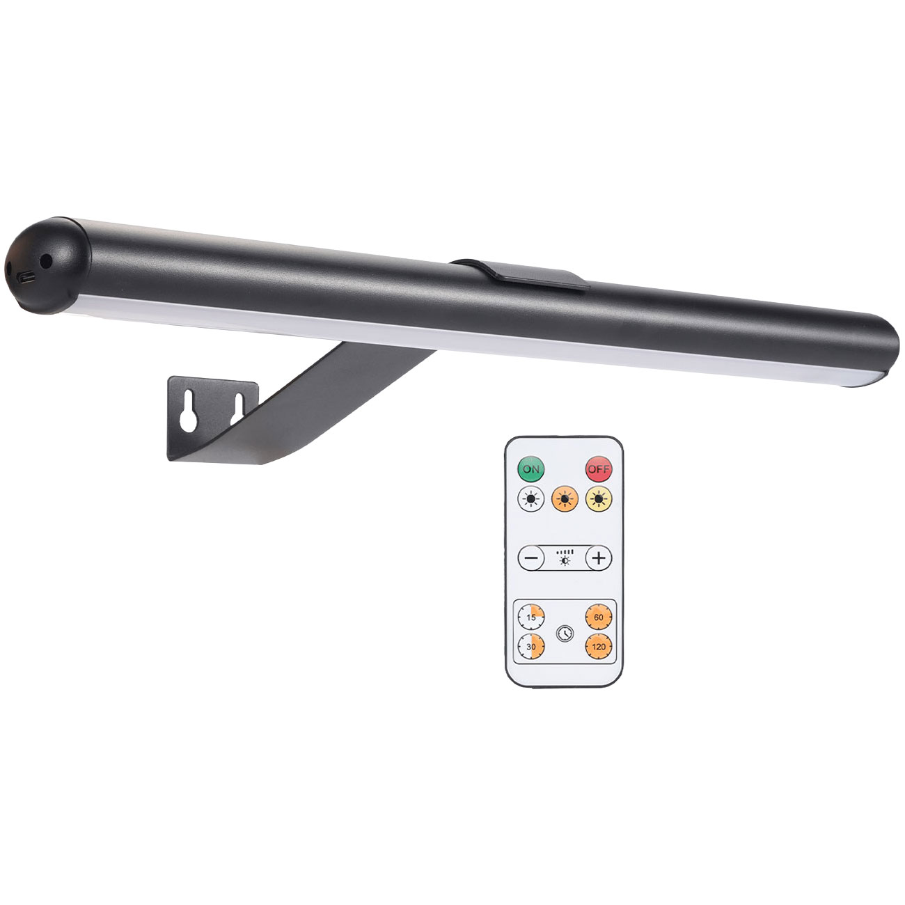 Wandleuchte mit Fernbedienung & Touch Schalter, USB- & Akkubetrieb, dimmbar