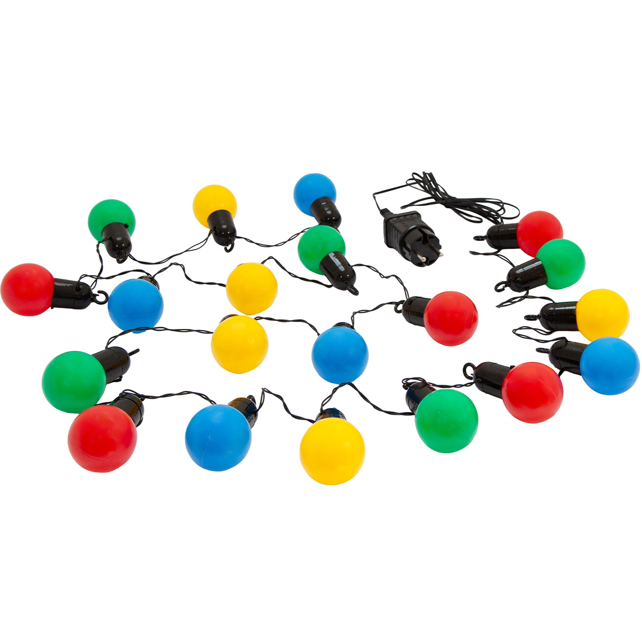 4-farbige LED-Lichterkette mit 20 Glühbirnen, ca. 4 m, IP44