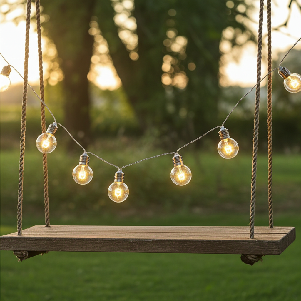 Solar-LED-Lichterkette mit 20 LEDs, Glühbirnenform, 2,85 Meter, IP44