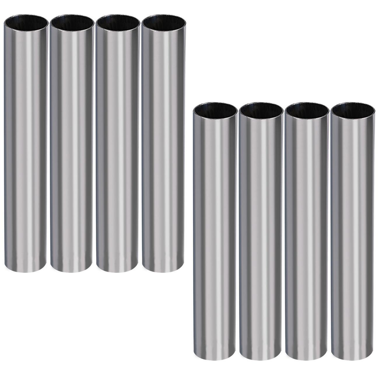 8er-Set Sichtschutzfolie, silber-matt, 60 x 200 cm